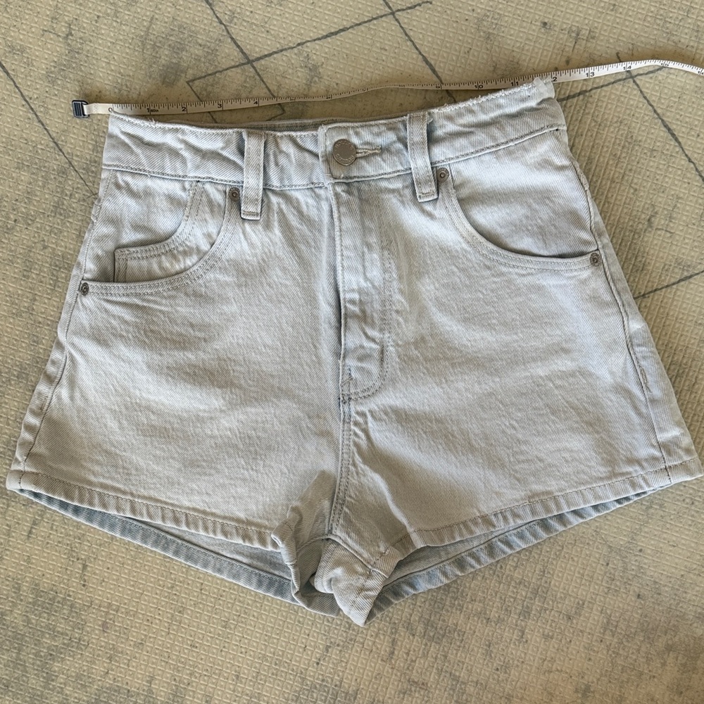 ROLLA'S Light Blue High Waist Denim Shorts - NOT Distressed